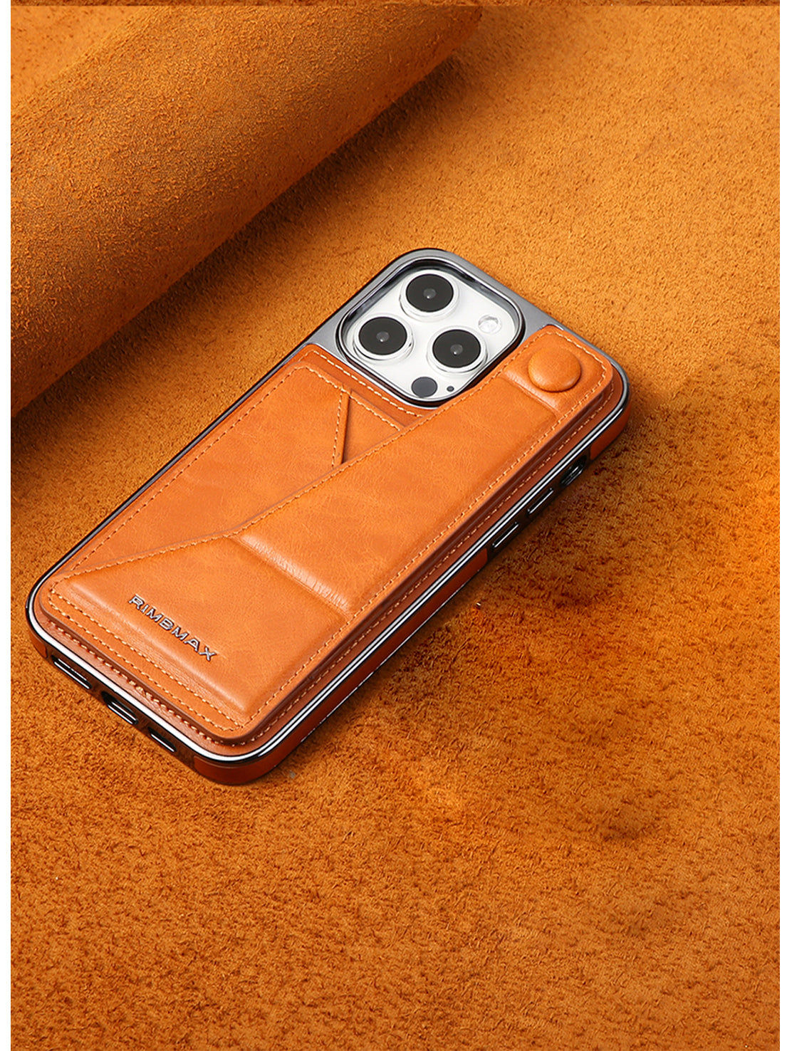 Luxury Electroplated Leather iPhone Case – Stand Card Holder, Premium Anti-Fall Protection, Stylish Design, and Durable Cover for Ultimate Convenience