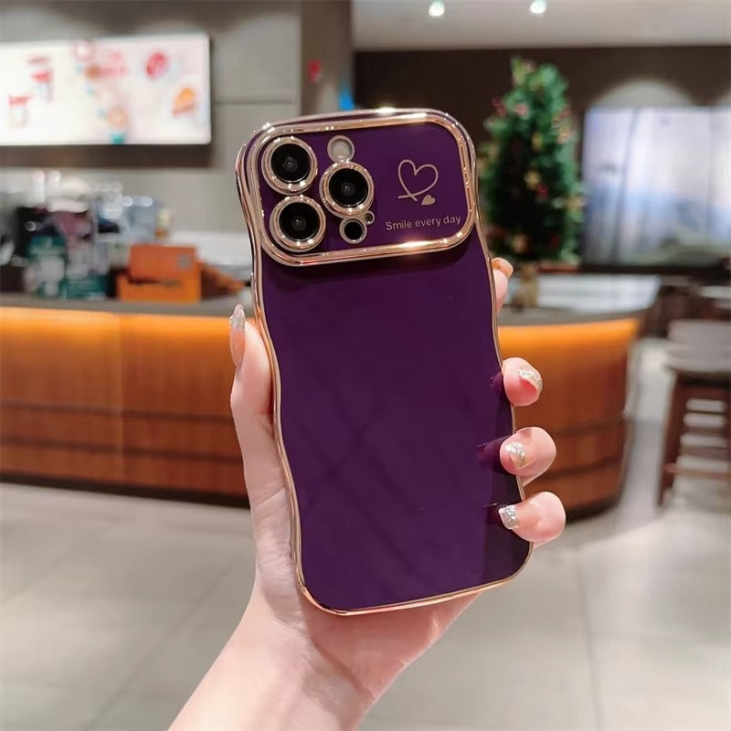Luxury Apple iPhone Case MagSafe Compatible, Camera Lens & Screen Protection All Around Protection Cover with  Heart Design